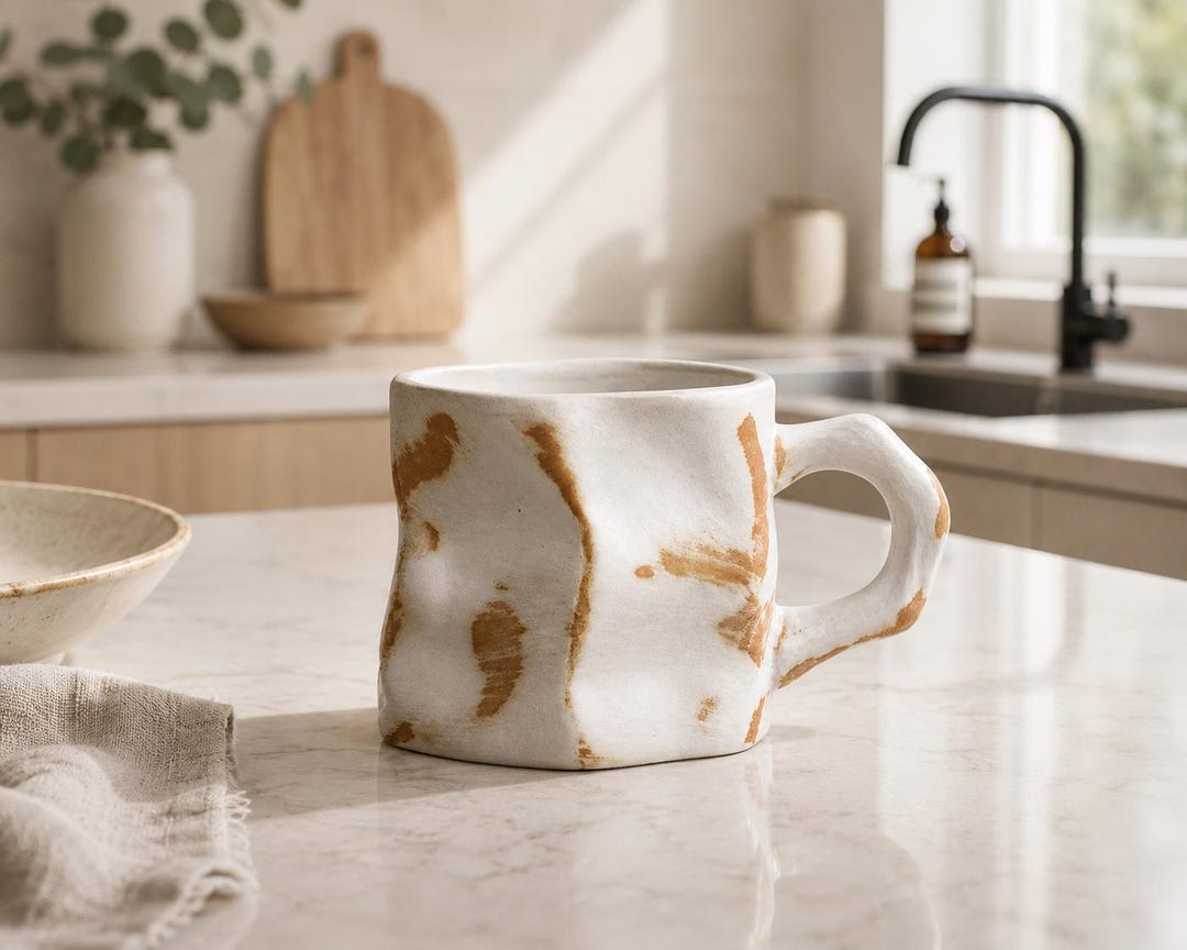 Scandinavian Coffee Mug, Neutral Ceramic Cup, Abstract Stoneware Mug, Earth Tone Drinkware, Modern Tea Cup, Cozy Home Café Gift - Etsy