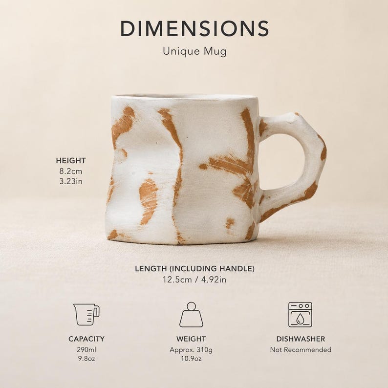 Scandinavian Coffee Mug, Neutral Ceramic Cup, Abstract Stoneware Mug, Earth Tone Drinkware, Modern Tea Cup, Cozy Home Café Gift - Etsy